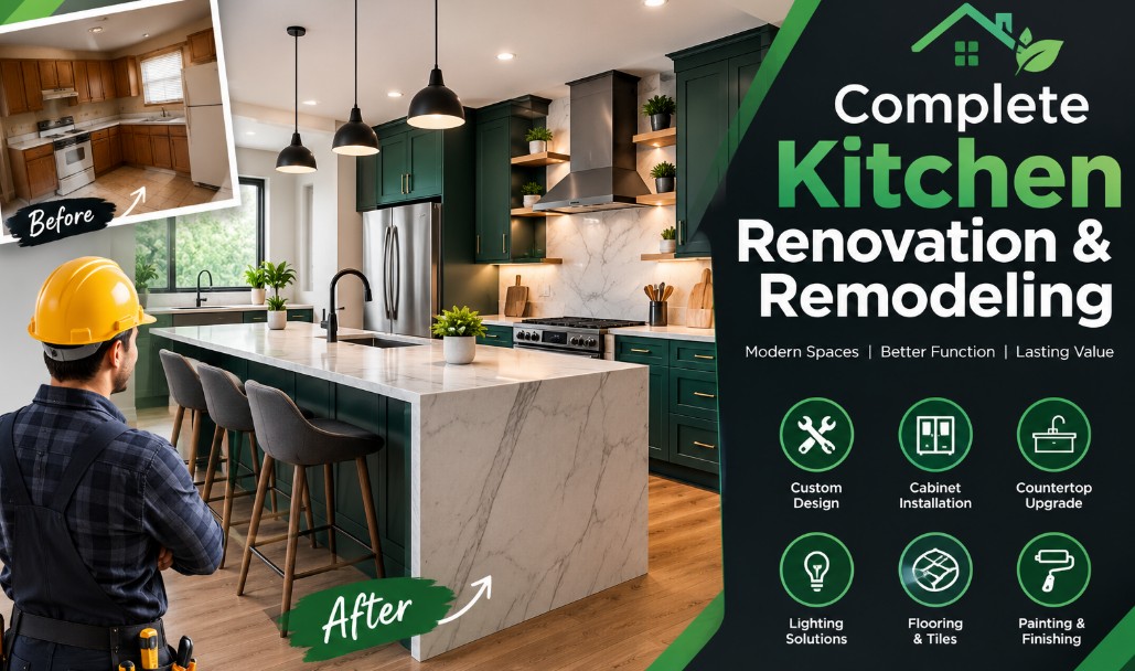 Complete kitchen renovation and remodeling